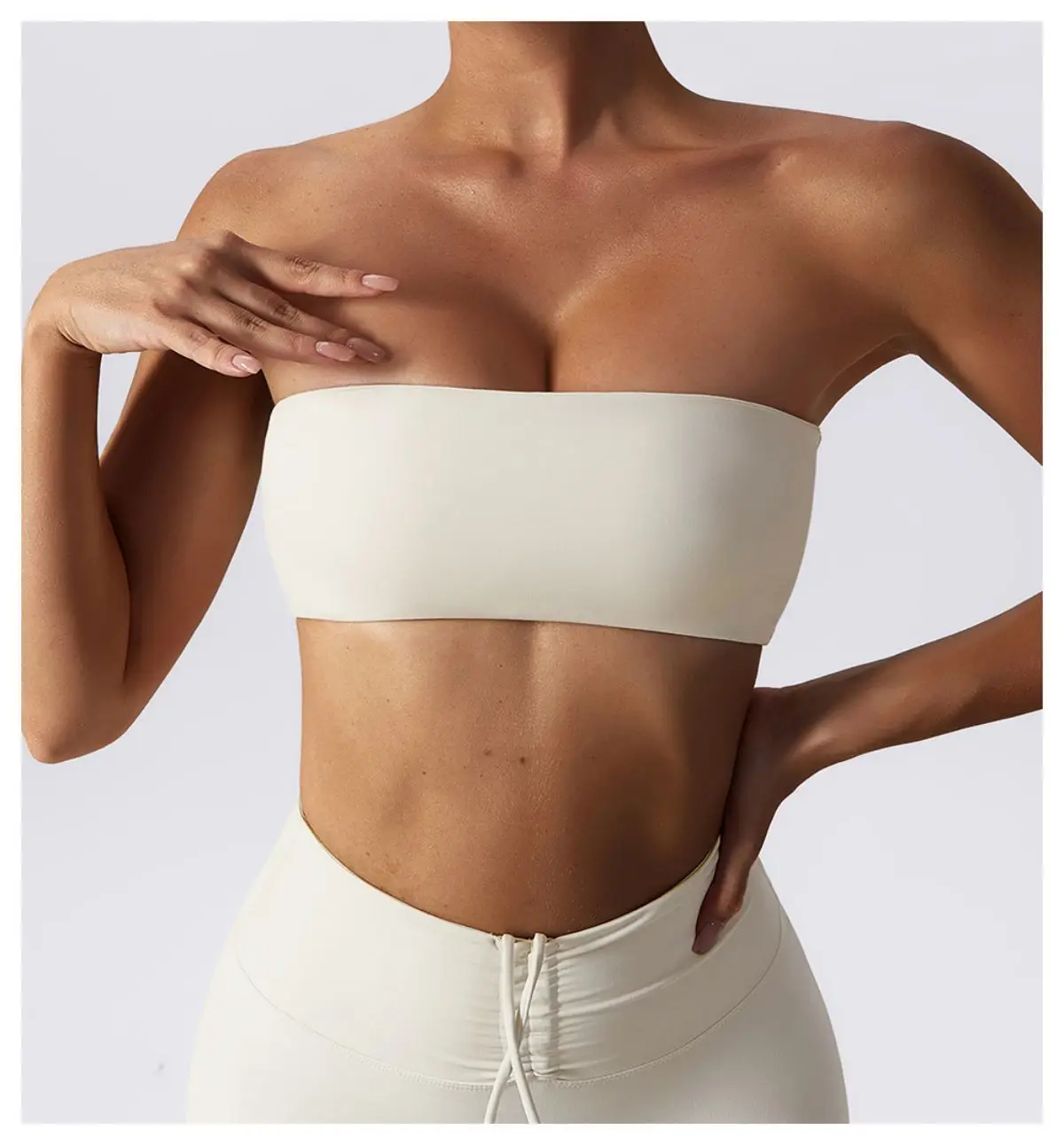 Sommer Trägerloser Sport-BH für Damen, Schnelltrocknende Yoga-Kleidung, Damen Tube Top Fitness Brustwickel-Unterwäsche, Workout-BH für Frauen – Detail 15