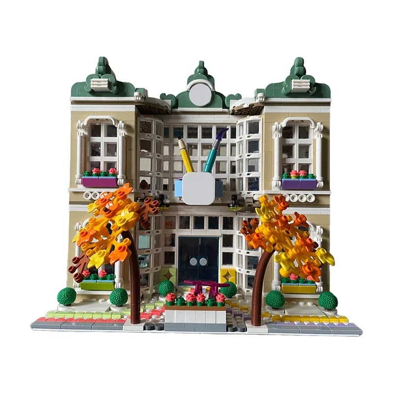 Ensemble de blocs de construction modulaires MOC Art School, 1789 pièces, Design classique, amusant pour les enfants et les adultes, assemblage facile!