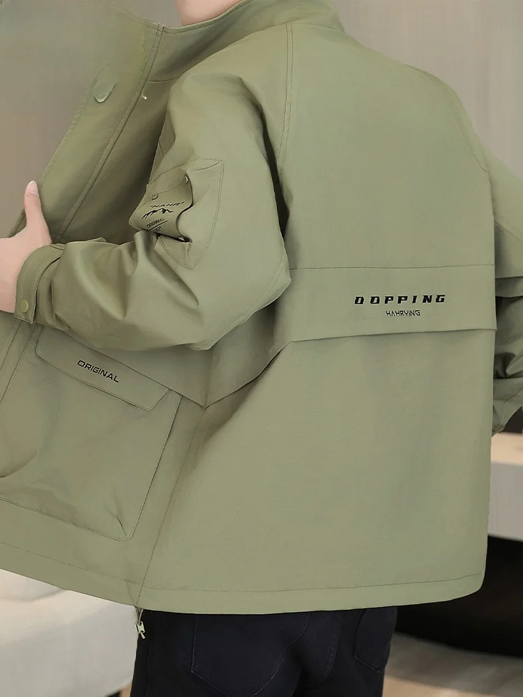 

Pierre Cardin Men's Casual Jaet Spring Autumn Loose Fit Workwear Sle Zipper Closure Long Sve Windproof Pure Color