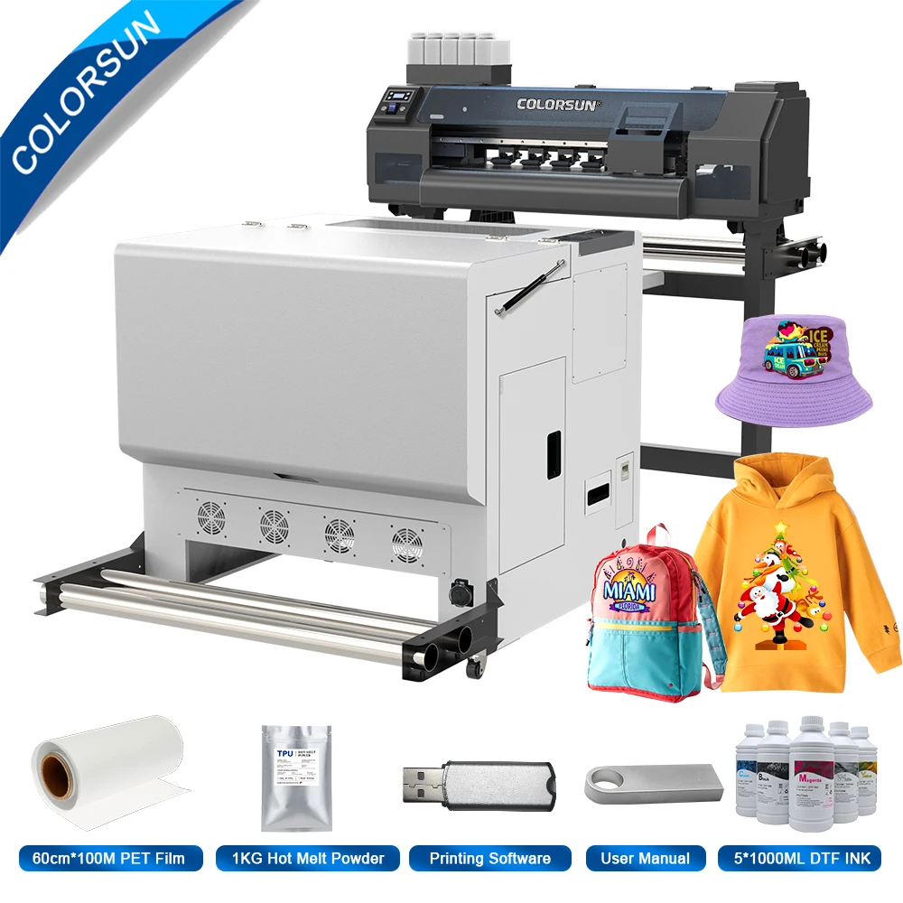 Colorsun A1 DTF Printer For Epson XP600 impresora A1 DTF Printer T-shirt Printing Machine dtf printer For T-Shirt Hoodies Fabric