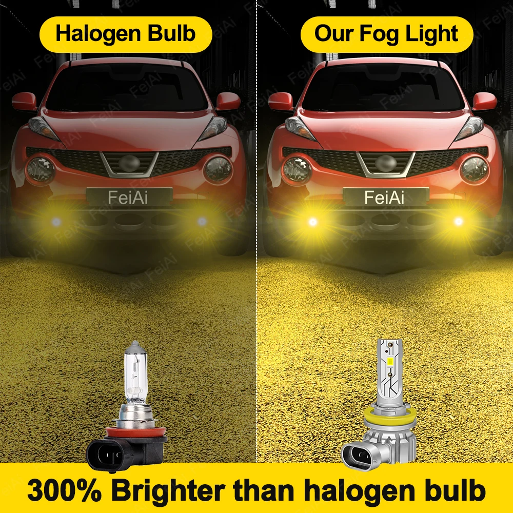 For Nissan Juke Fog Lights LED Dual Colors Front Fog Light Bulb 2010-2019 Juke F15 Tuning Accessories 2012 2013 2014 2015 2016 view 6