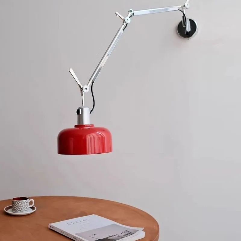 Memphis Swing Arm Telescopic Wall Lamp Minimalist Industrial Style Sconces Living Room Study Bedroom Bedhead Reading Wall Lights
