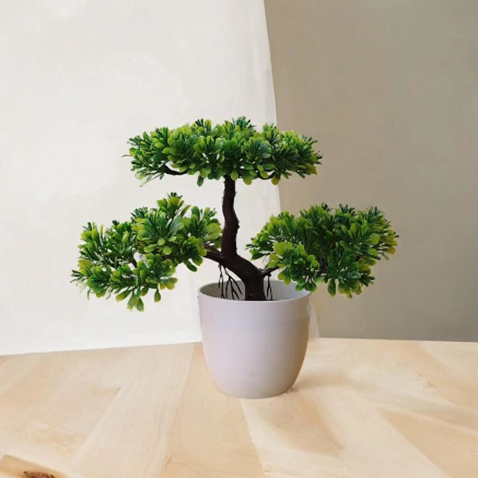 Árbol bonsái artificial en maceta para sala de estar, dormitorio, exhibición de escritorio