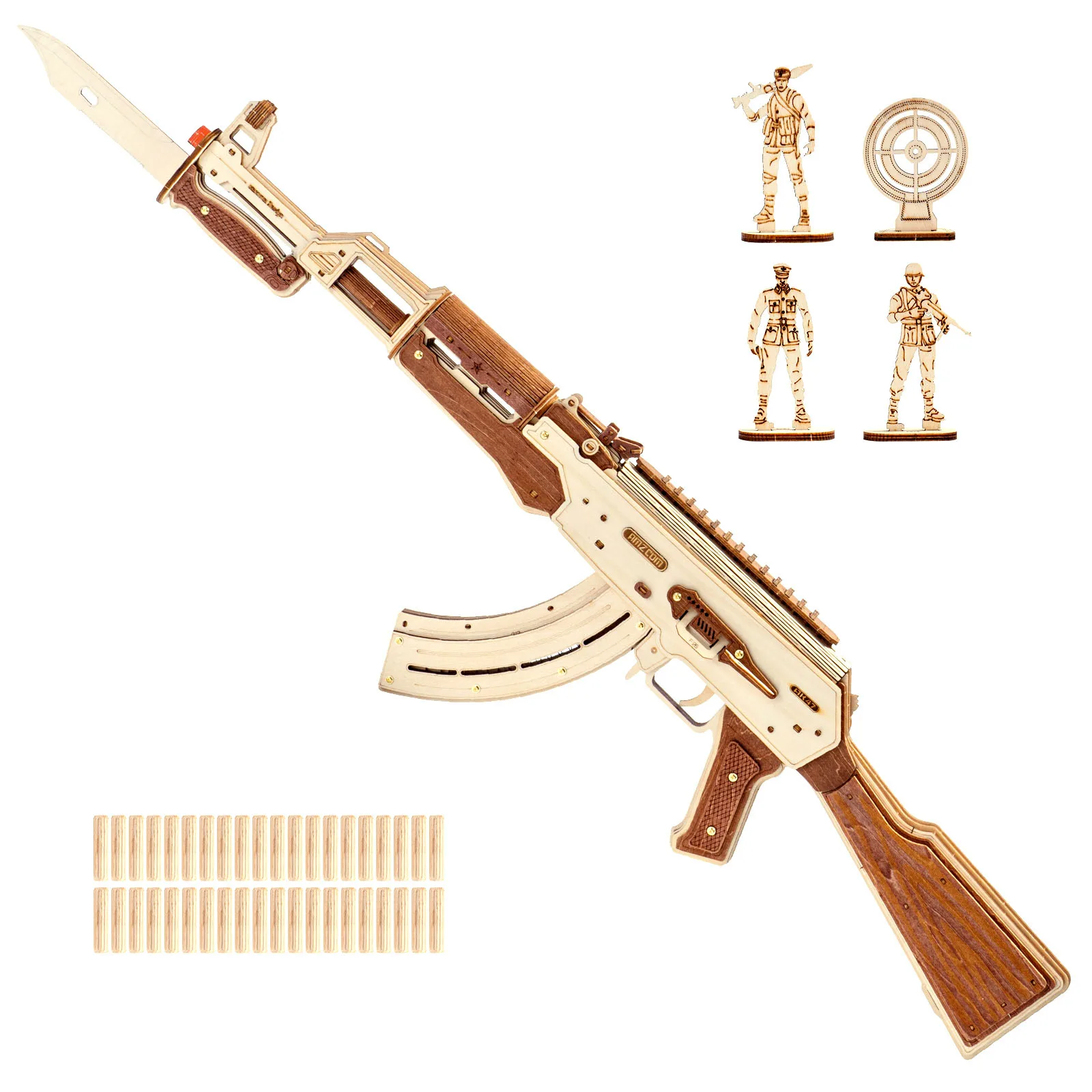 

3D-пазлы AMZCOM для взрослых Деревянные пазлы для взрослых, 3D-пазлы AK47, 3D-деревянные пазлы для взрослых