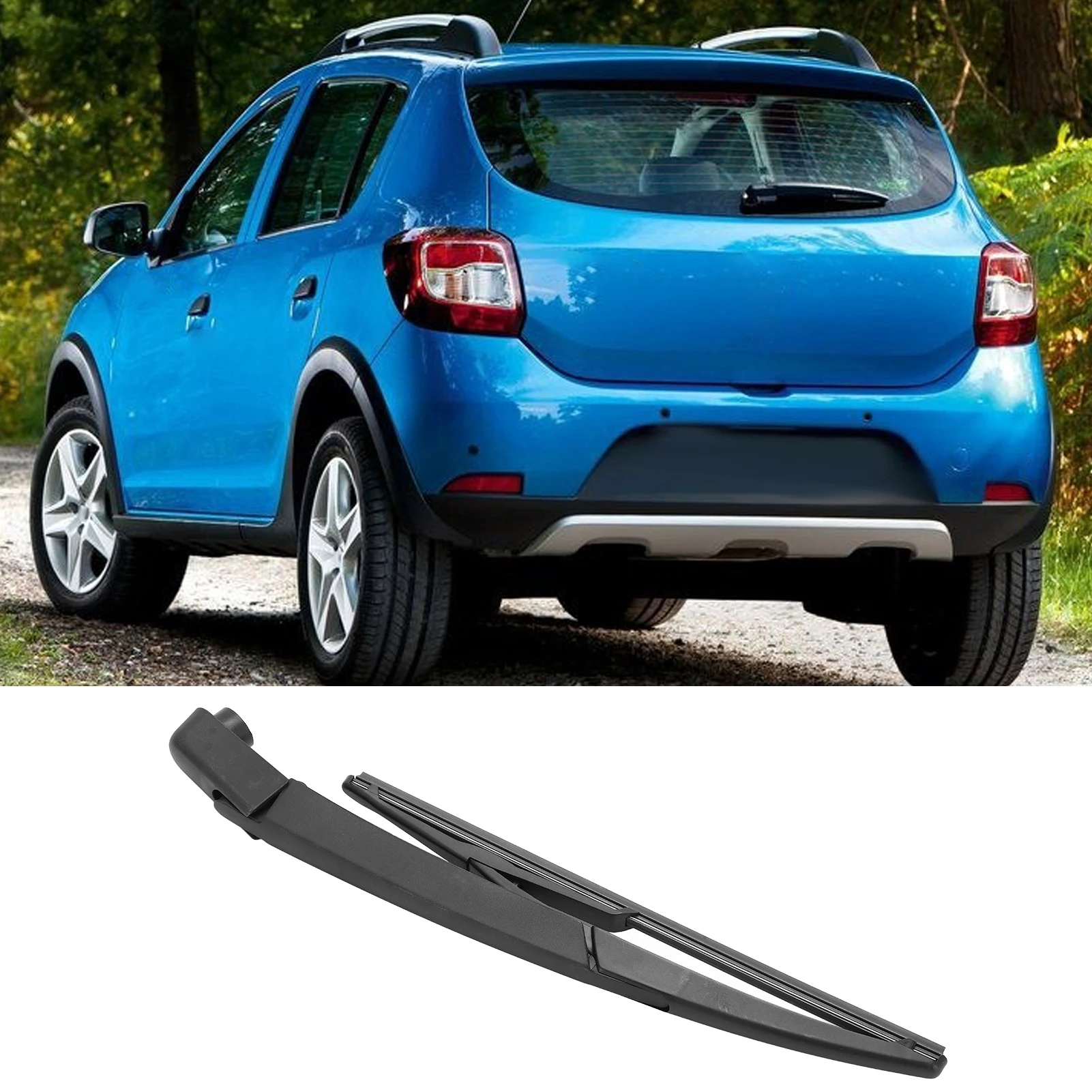 

Car Rear Wiper Arm Blade Set 287815304R Black Replacement for 2005‑2015 Automotive Body Parts