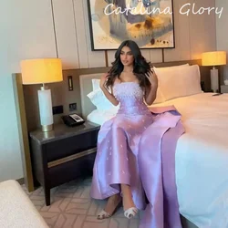 Elegant Crystal Prom Dresses 2024 Modern 2-Piece Jacket Lavender Luxury Evening Dresses Saudi Arabia Women's Formal Party Dress