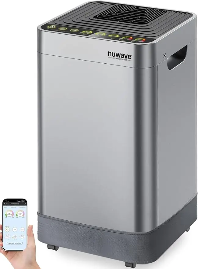 Nuwave Air Purifier for Extra Large Room 2934 Sq Ft, OxyPure Smart Air Purifier with 5 Stage Filtration