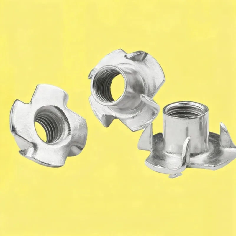 

10 шт. M4, гайка с правой резьбой, предотвращающая ослабление, Т-образная с четырьмя когтями и замком, сверхмощная для деревянной мебели, деревообработки