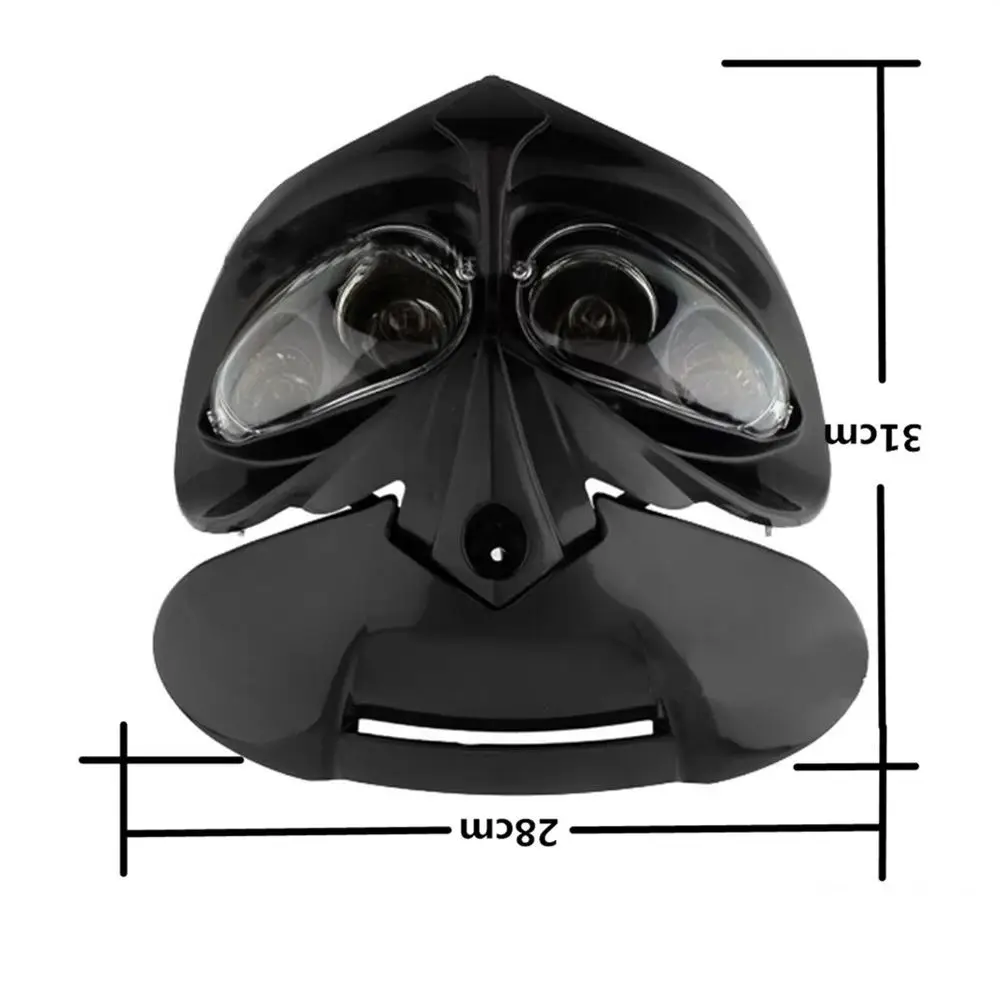 Universal Dual Headlight Motorcycle Fairing Head Lamp High/Low Beam 35W DC 12V for F-Eagle Apollo And Other Motorcycles