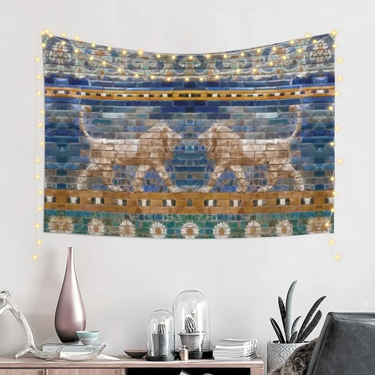 Lions from Babylon Tapestry Decorative Wall Murals Aesthetic Home Decor Wall Decor Hanging Room Aesthetic Tapestry