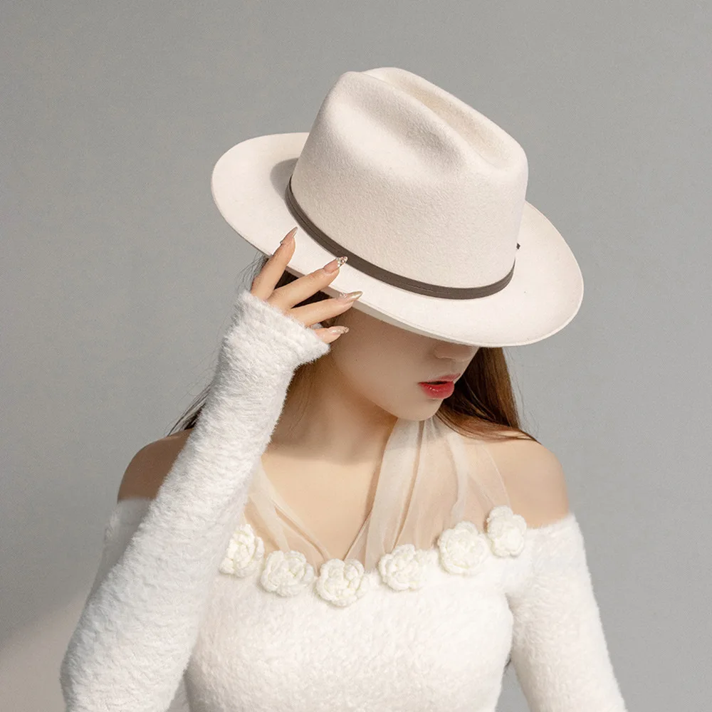 retro-wide-brim-fedora-cap-for-men-100-wool-soft-peaked-hat-with-decorative-belt-business-casual-dress-hat