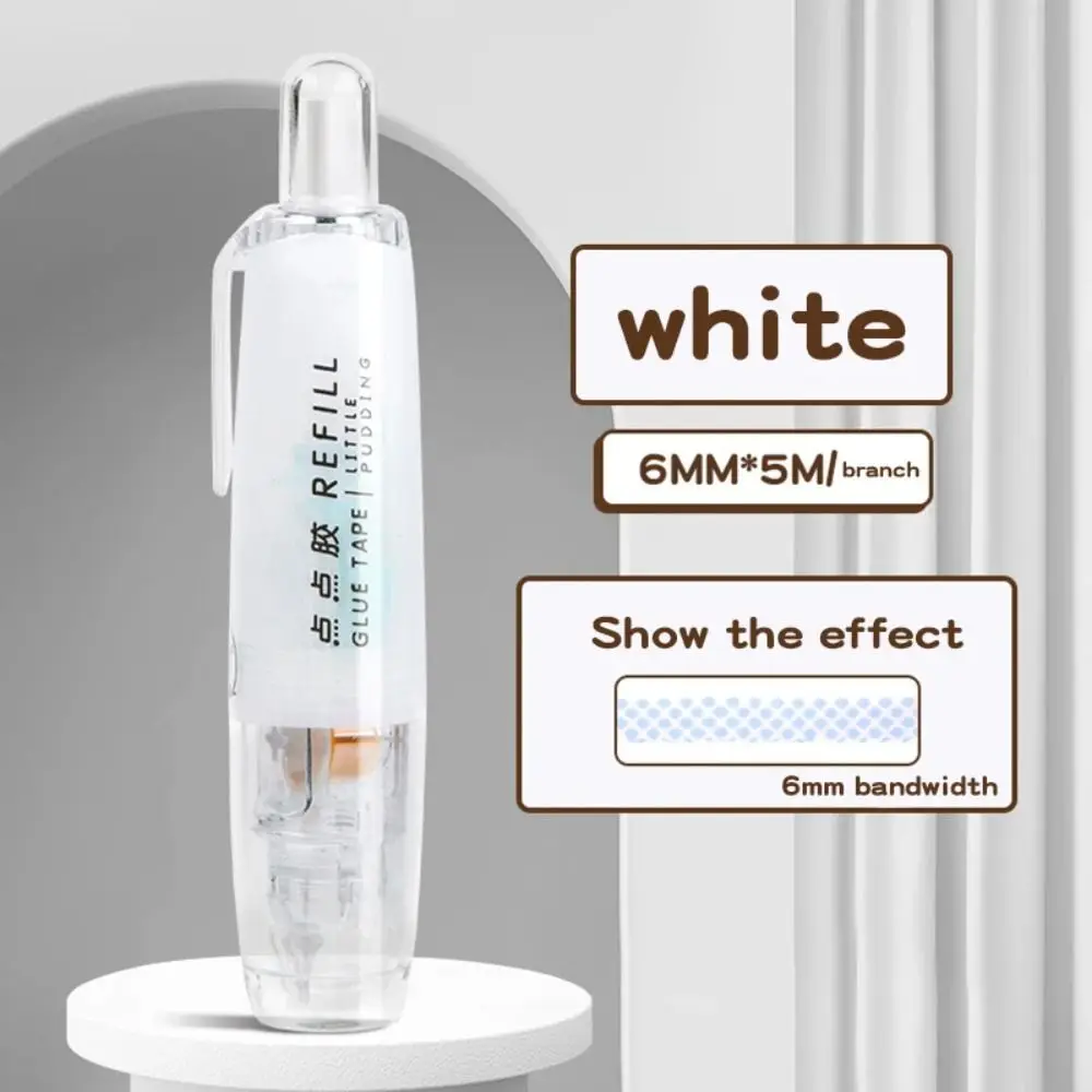 

Double-sided Adhesive Press Spot Glue Pen Large Capacity High Viscosity Correction Tape Glue Tape Replaceable Core Stationery