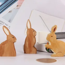 Wooden Animals Baby Learning Diy Animal Toys Office TV Cabinet Decoration Kids Open Ended Play Toys Animal Collection Toys Gift