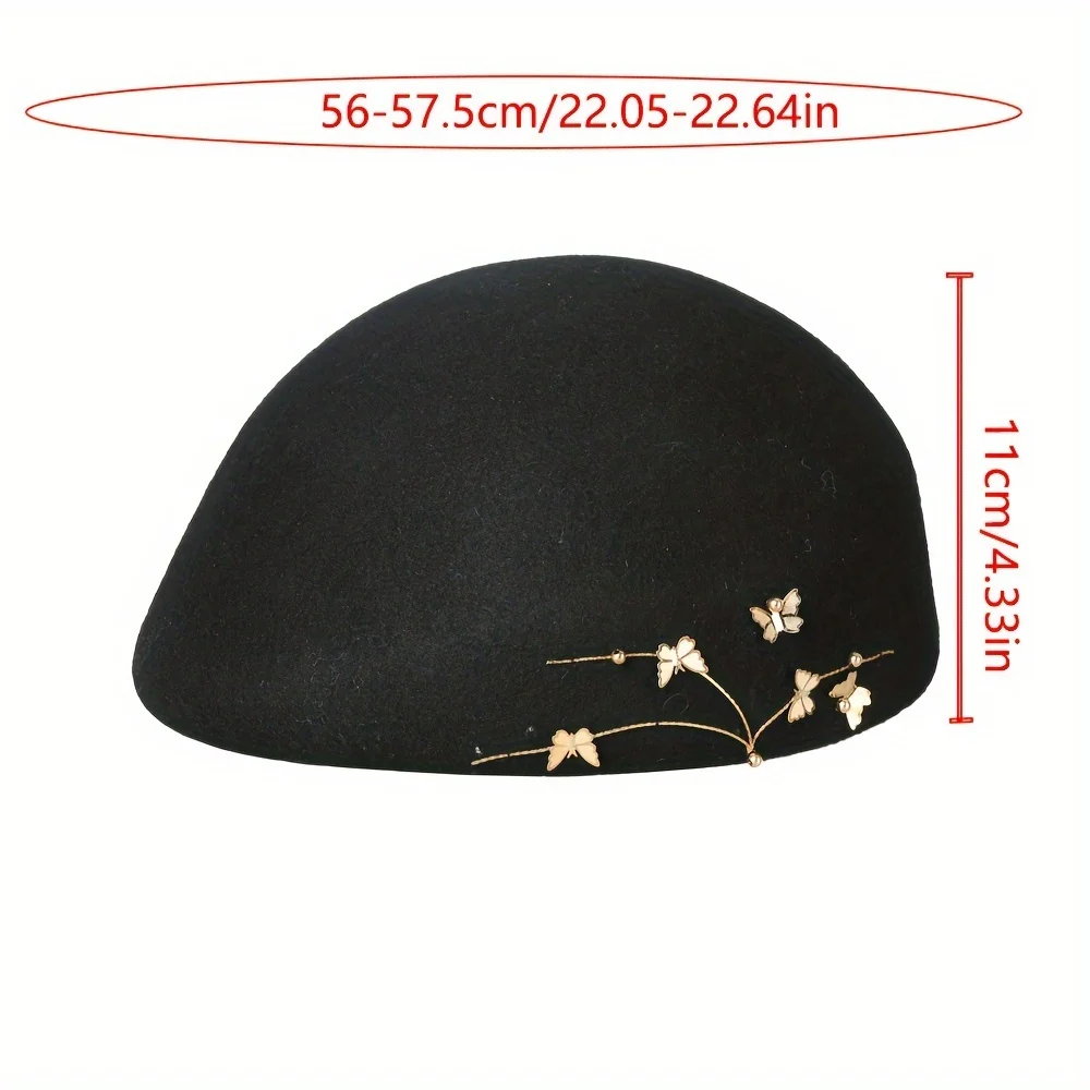 Beret Women\'s Autumn/Winter New Fashionable Retro Painter Hat Trendy Bud Hat Celebrity Style Woolen Hat