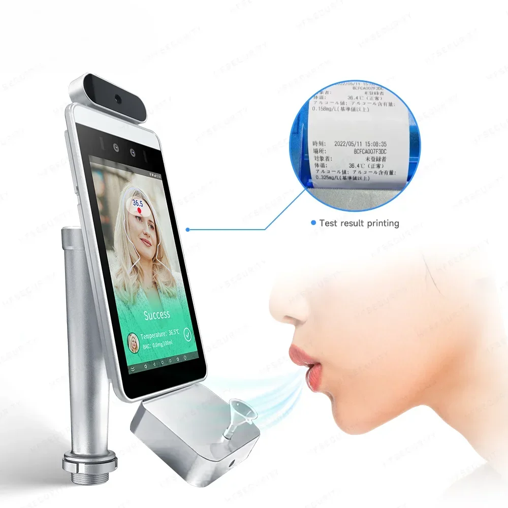 

HFSecurity RA08T-A Android Mult-language Alcohol Tester Professional Accuracy Face Recognition Time Attendance Access Control