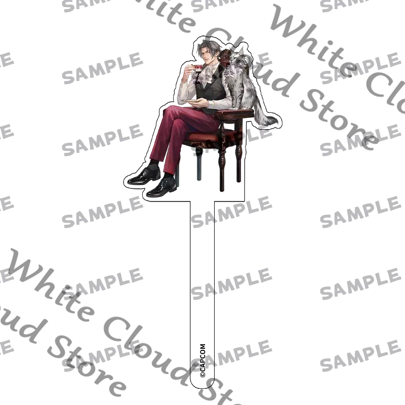 Фото Акриловые часы-брелок с персонажами аниме Ace Attorney: Феникс Райт, Майлз Эджворт, Миа Фей, Майя Годот, Франзиска фон Карма