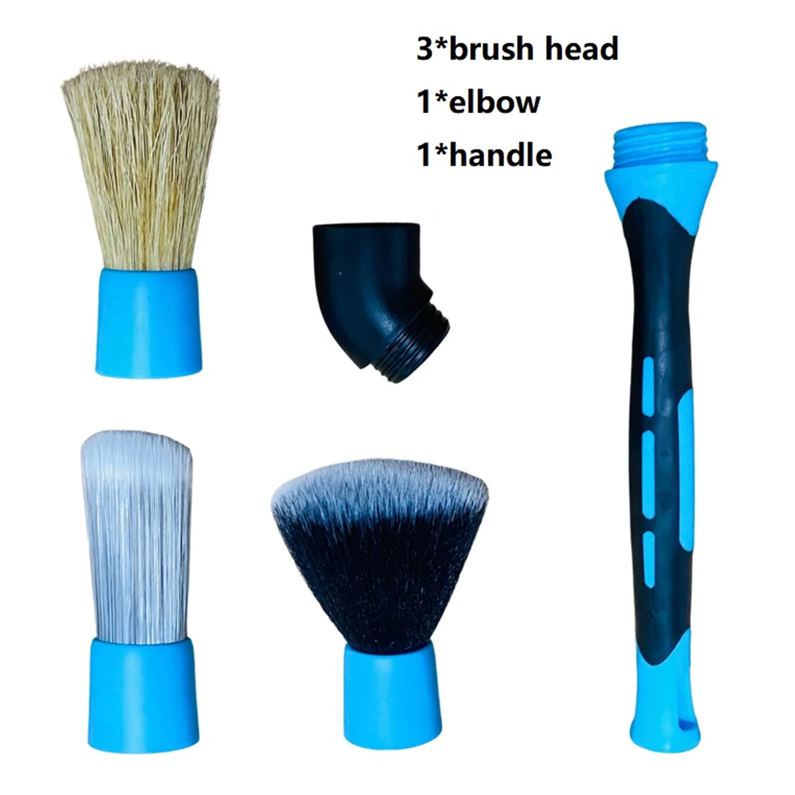 Car Wash Brush Kit Extended Removable Brushes Car Cleaning Tools Dashboard Rim Brush Head Car Accessories