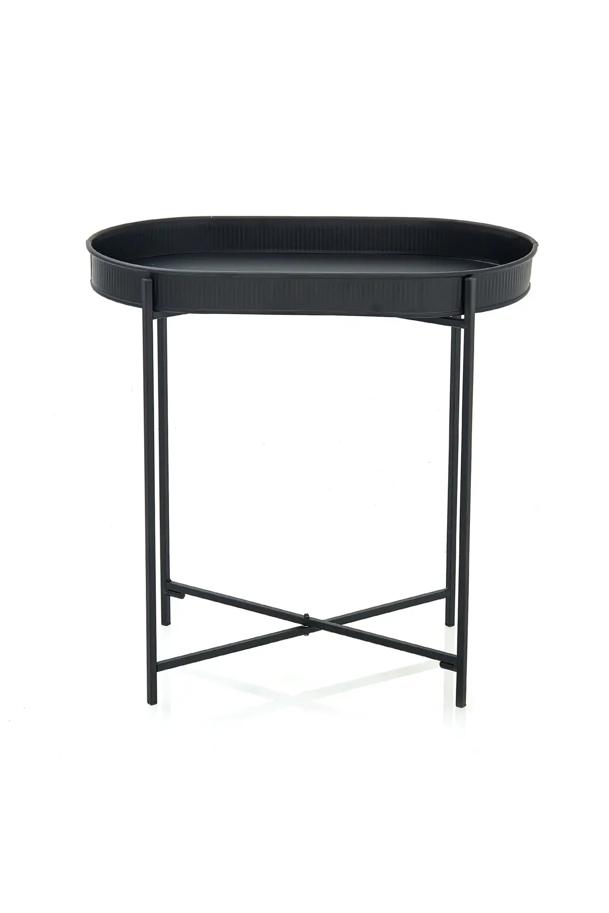 DOLBOVI Ellipse Tray Coffee Table-Black Coffee Table