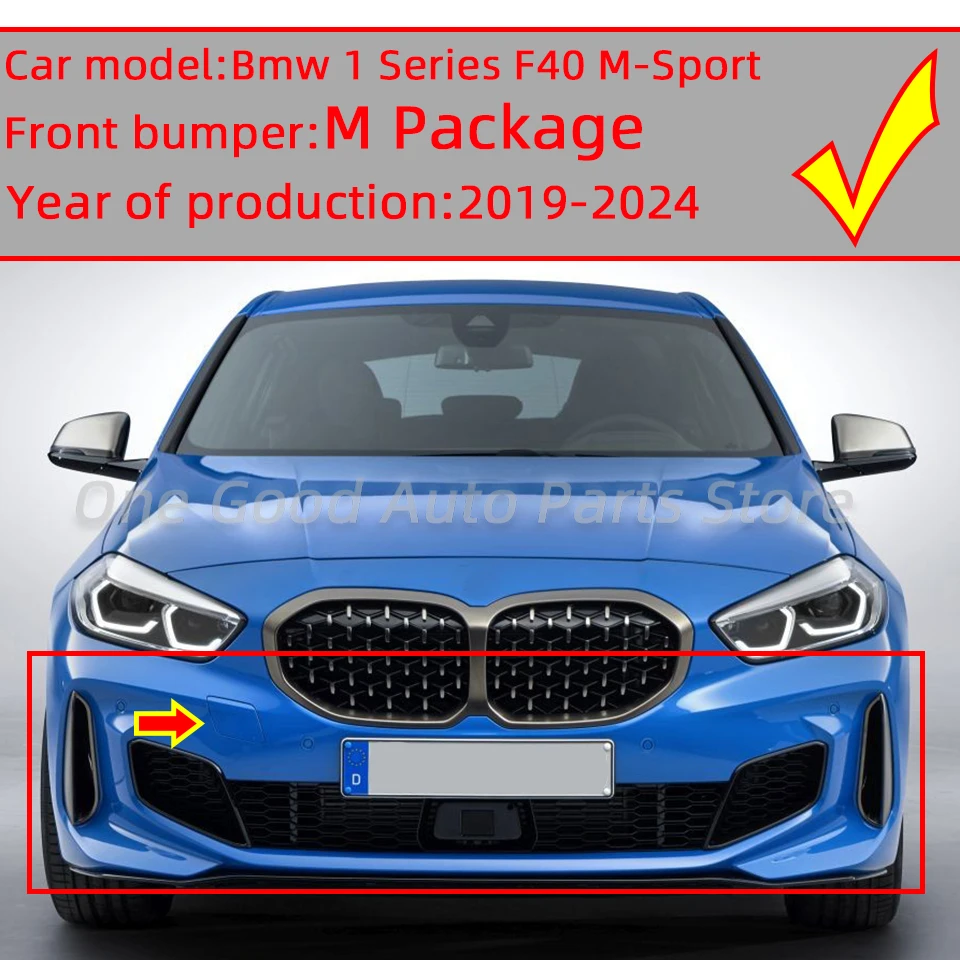 Tampa do gancho de reboque do amortecedor dianteiro, Tampa do reboque, BMW Série 1, F40, M-Sport, 2019, 2020, 2021, 2022, 2023, 2024, 51119463082, 51129465102