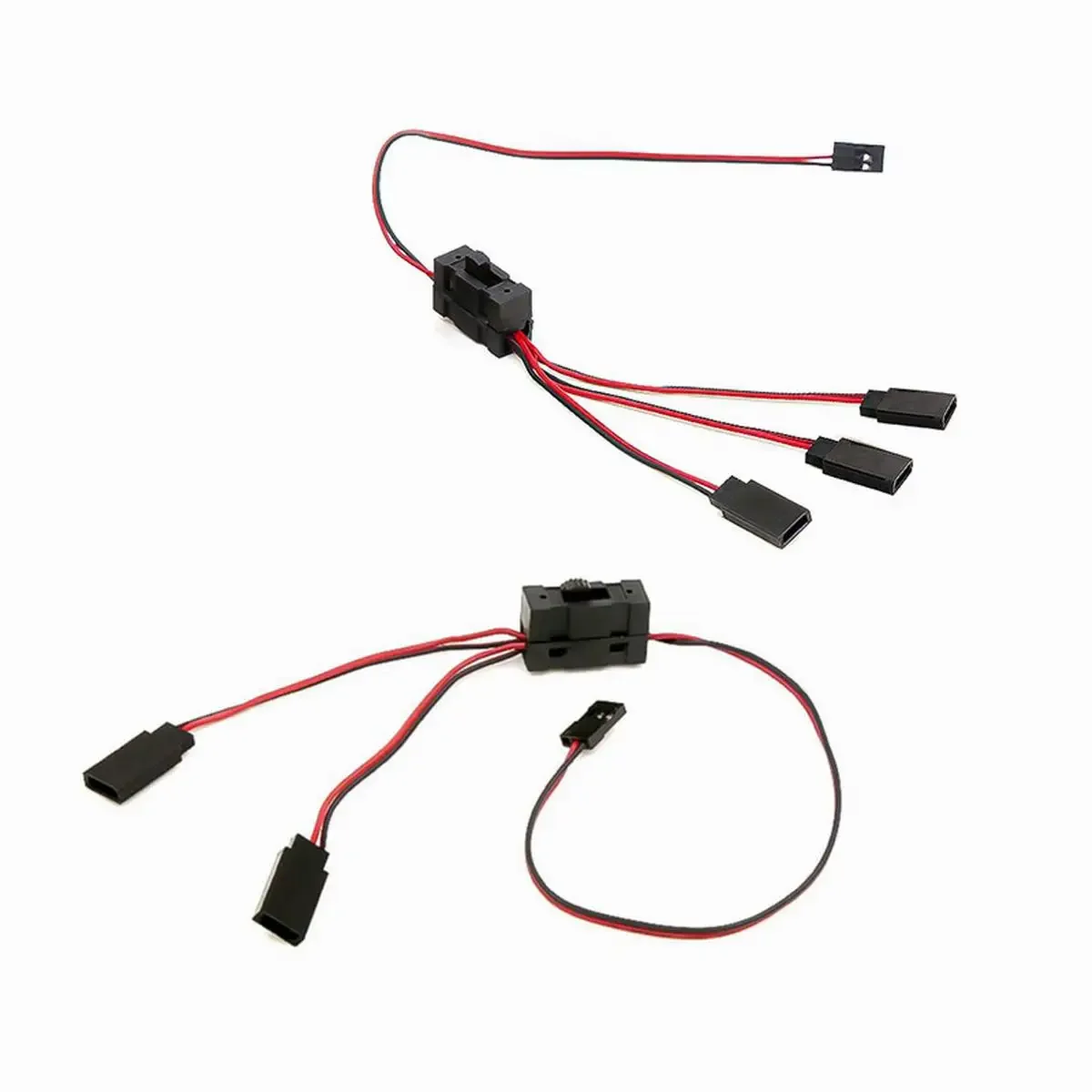 1to2 1to3 1to4 / 2 fio de 3 vias interruptor liga/desliga de luz led cabo y controle de grupo de luz para carro rc aeronave barco peças de atualização