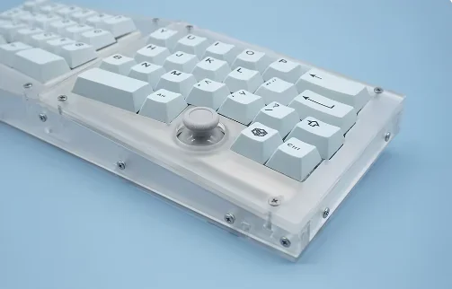 Imagem -05 - Kit Mini Teclado Libra 40 Junta Ergonomia Personalizada Alice Case do Teclado Zmk Mecânica Planck Acrílico Case Transparente