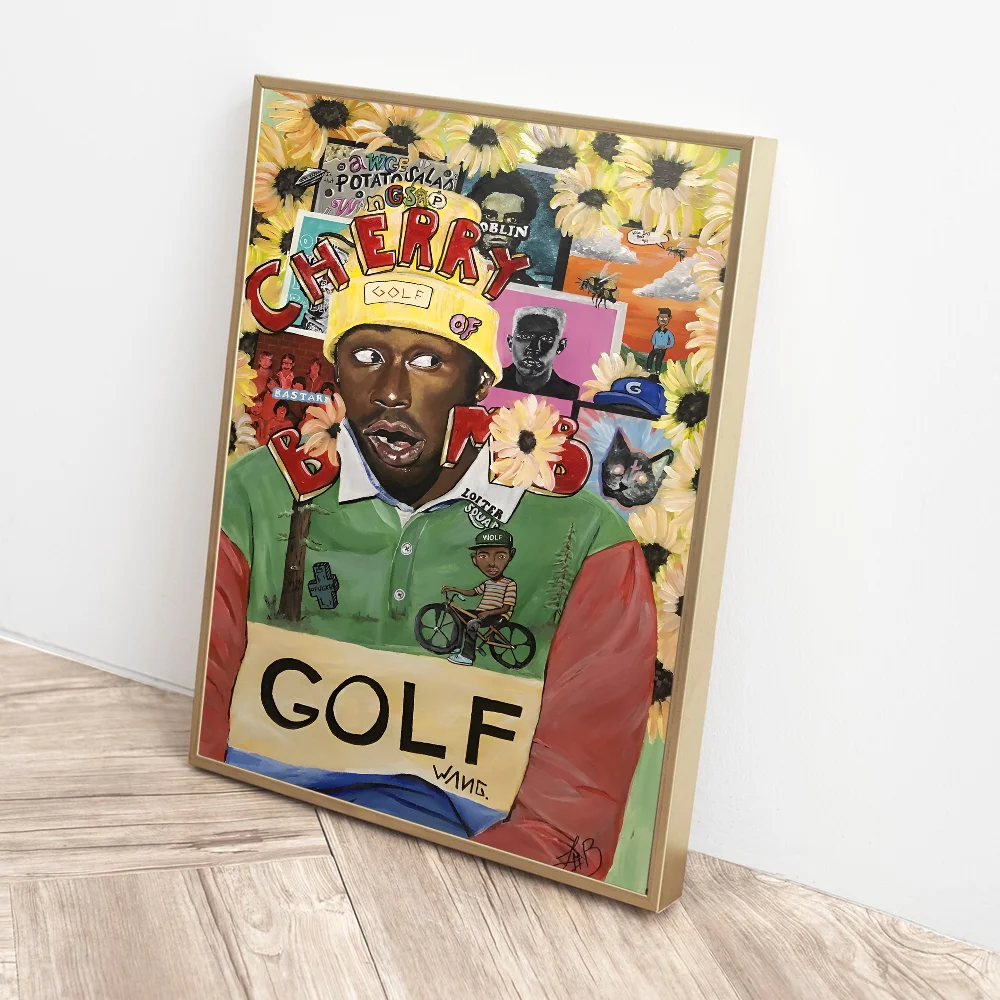 Flower Boy T-Tyler T-The C-Creator Movie Sticky Posters Retro Kraft Paper Sticker DIY Room Bar Cafe Aesthetic Art Wall Painting