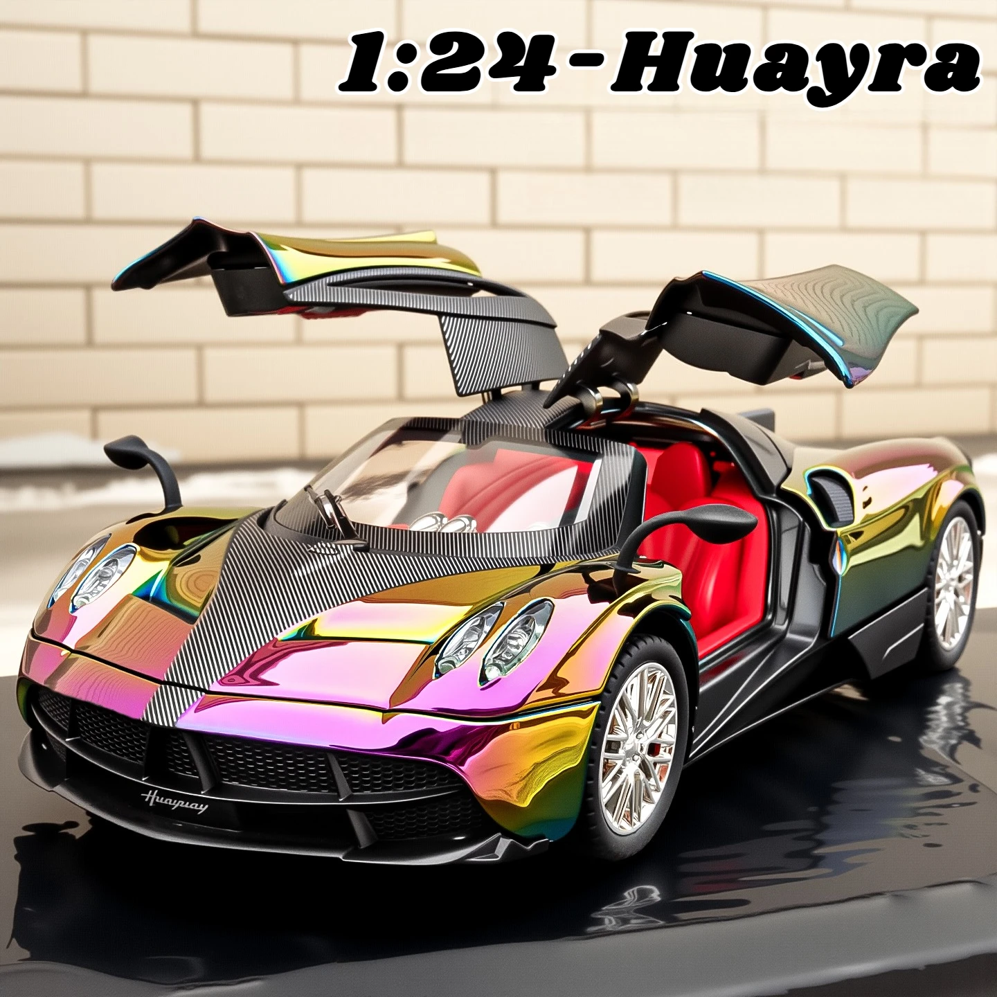 

1:24 Pagani Huayra Dinastia Supercar, легкосплавный автомобиль, игрушечный автомобиль, металлическая коллекционная модель автомобиля, звуковые и световые игрушки для детей, подарок