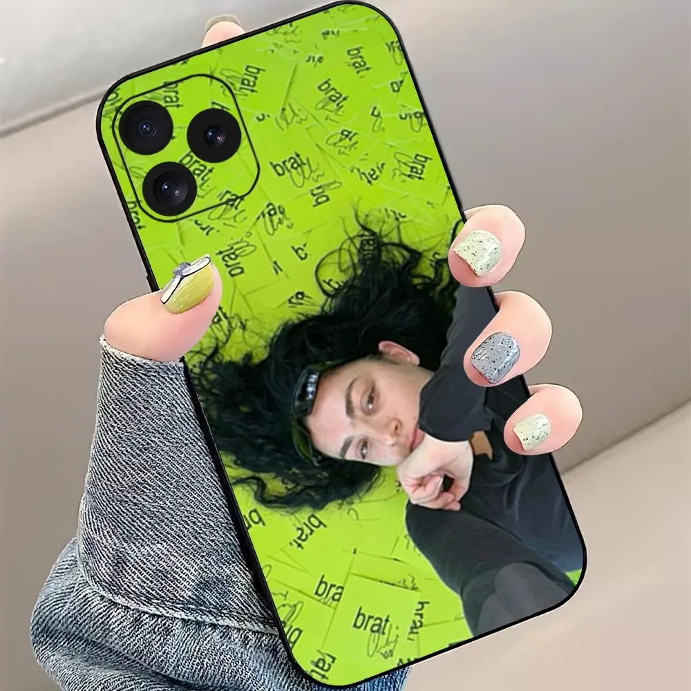 Futerał na telefon dla iPhone 8 11 12 13 Pro 14 15 Mini XR XR XS max Plus obudowa Charli XCX brat Singer