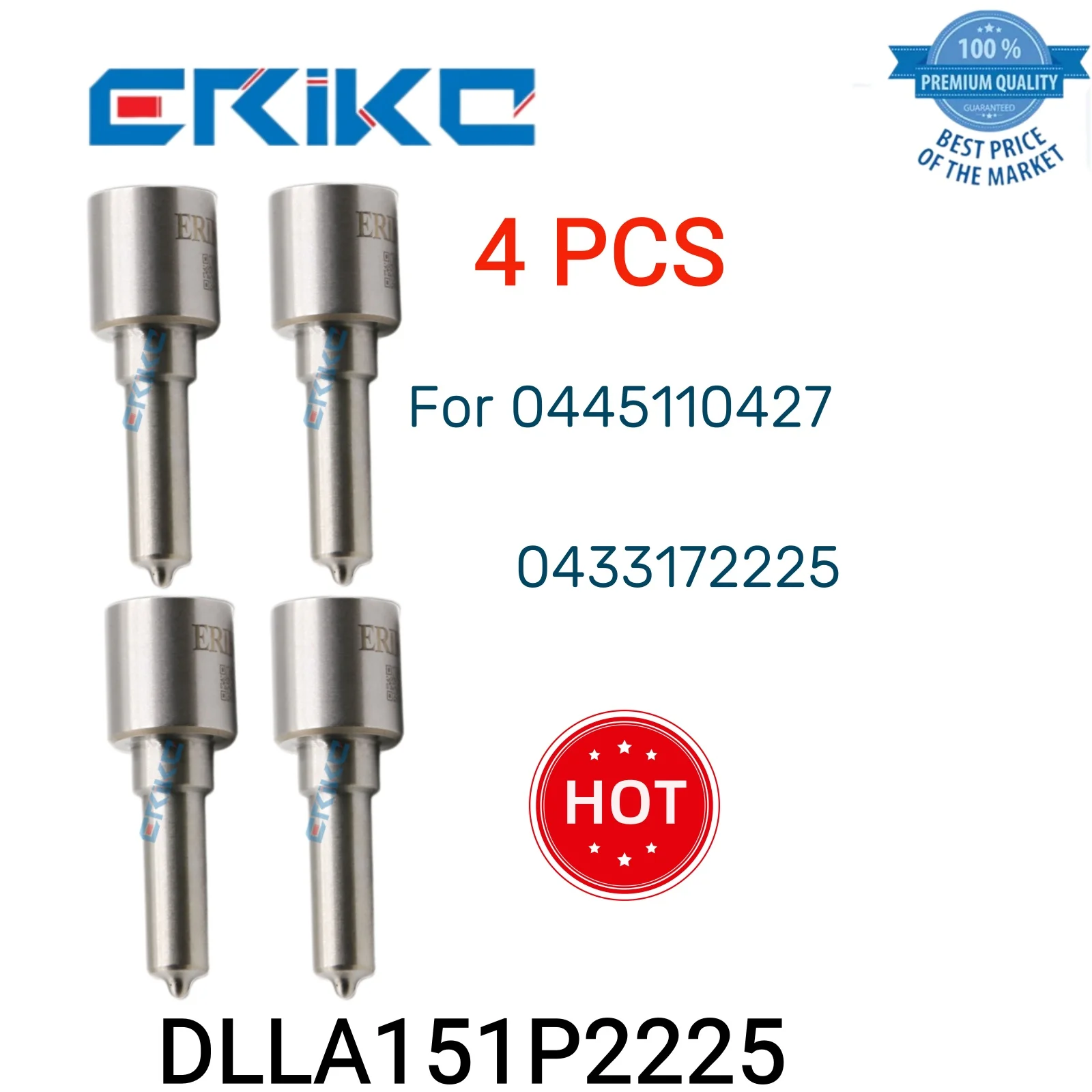 

4 PCS DLLA151P2225 Fuel Diesel Injector Nozzle 0433172225 DLLA 151 P 2225 Engine Injector DLLA 151P2225 Injector for 0445110427