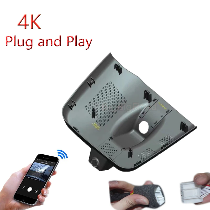 

4K Plug And Play For HONGQI EH7 2024 Car Video Recorder Wifi DVR Dash Cam Camera FHD 2160P