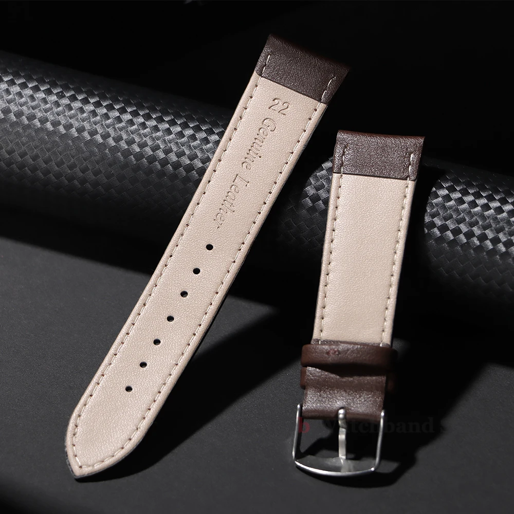 Ремешок для часов из воловьей кожи 18 мм, 20 мм, 22 мм, браслет из телячьей кожи, универсальный сменный браслет, аксессуары для мужчин и женщин