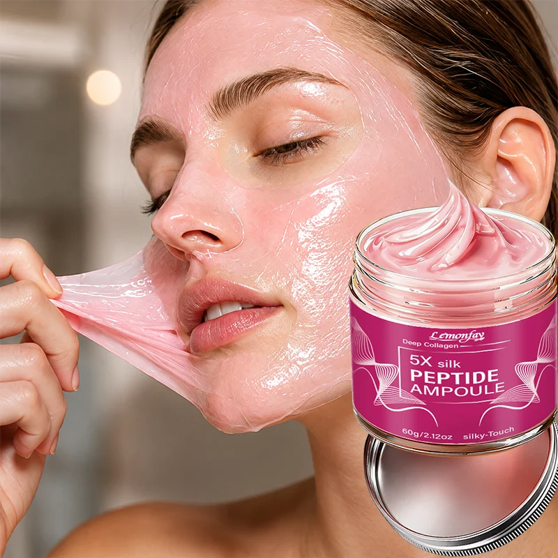 Lemonfay 60g 5X Silk Peptide Ampoule Cream, Deep Collagen Hydrating Moisturizer with Silky Touch for Smooth & Plump Skin