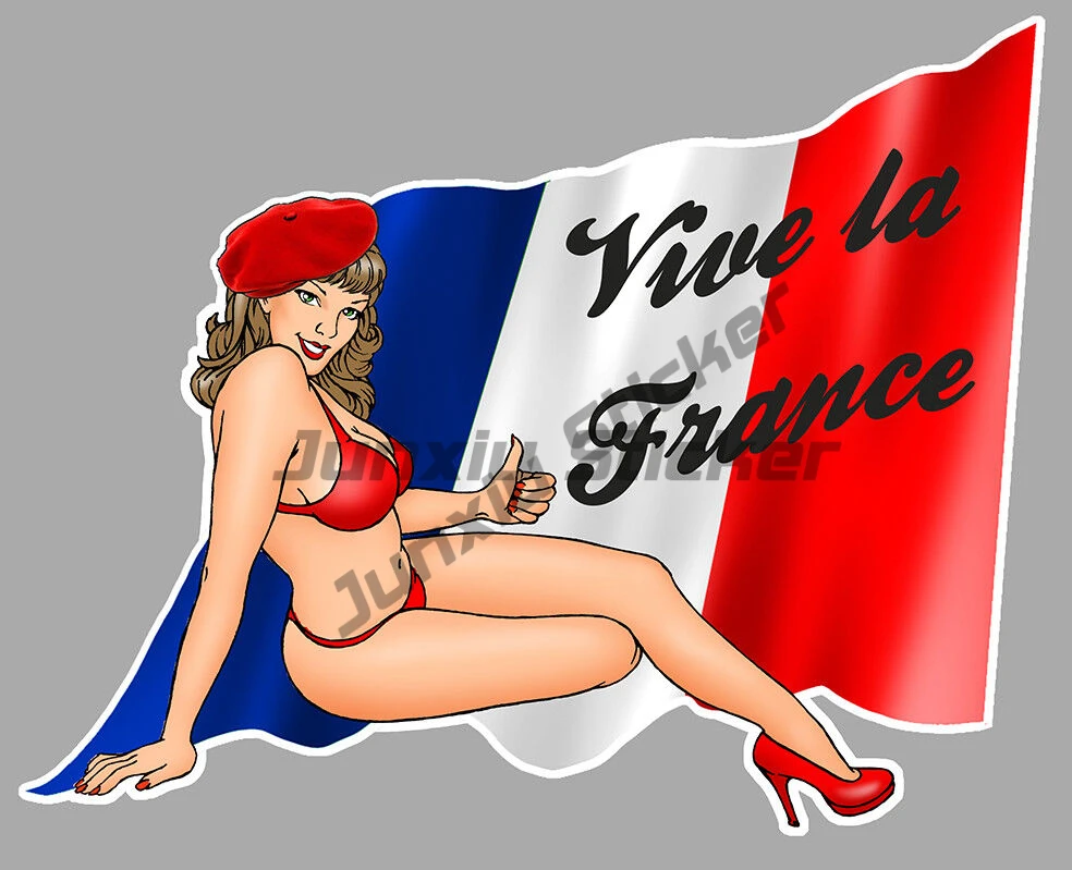 Lorraine Lyon France Pin Up Girl Flag Emblem Vinyl Stickers Nice Midi-Pyrénées Normandie France Seal Round Flag Travel Stamp