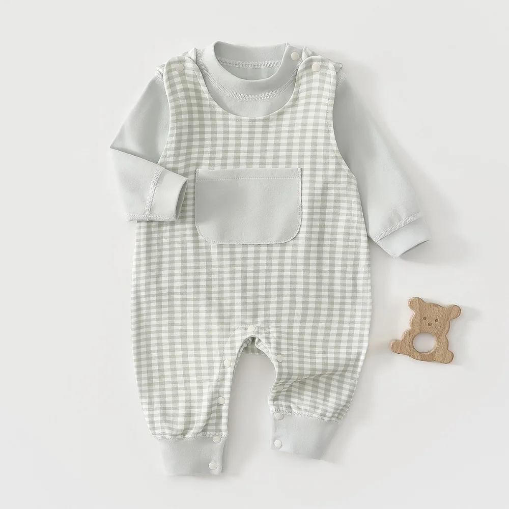 AINIGIELL Autumn Baby Overalls Long Sleeved Top Set  2-piece Set for Male and Female Children's Outdoor Wear