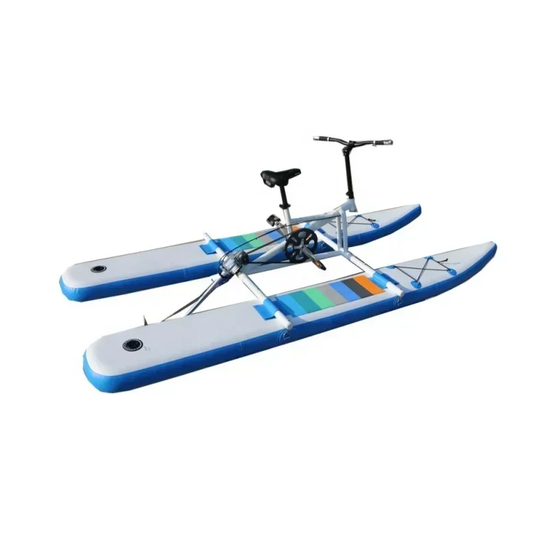 Water Bike Pedal Drive Inflatable Sup Board Single Person Water Bicycles PVC Wire Drawing Material Outdoor Water Sports 2024