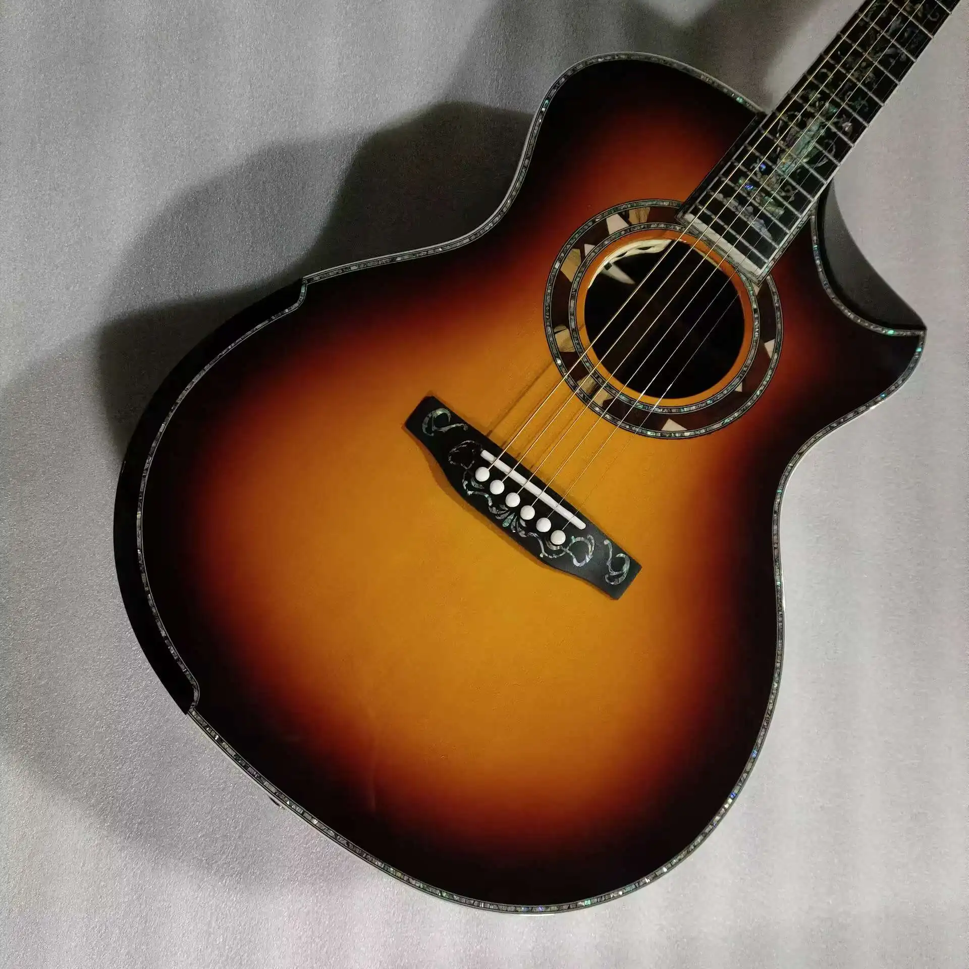

professional dreadnought acoustic guitar with scoop cutaway soundhole pickups available in UK and USA warehouse
