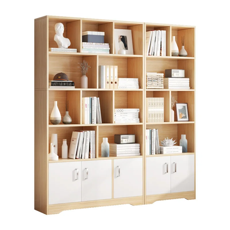 

Bookcase Display Cabinet Modern Simple Storage Cabinet Floor to Wall Storage Rack Cabinet Multi-layer Household Bookshelf