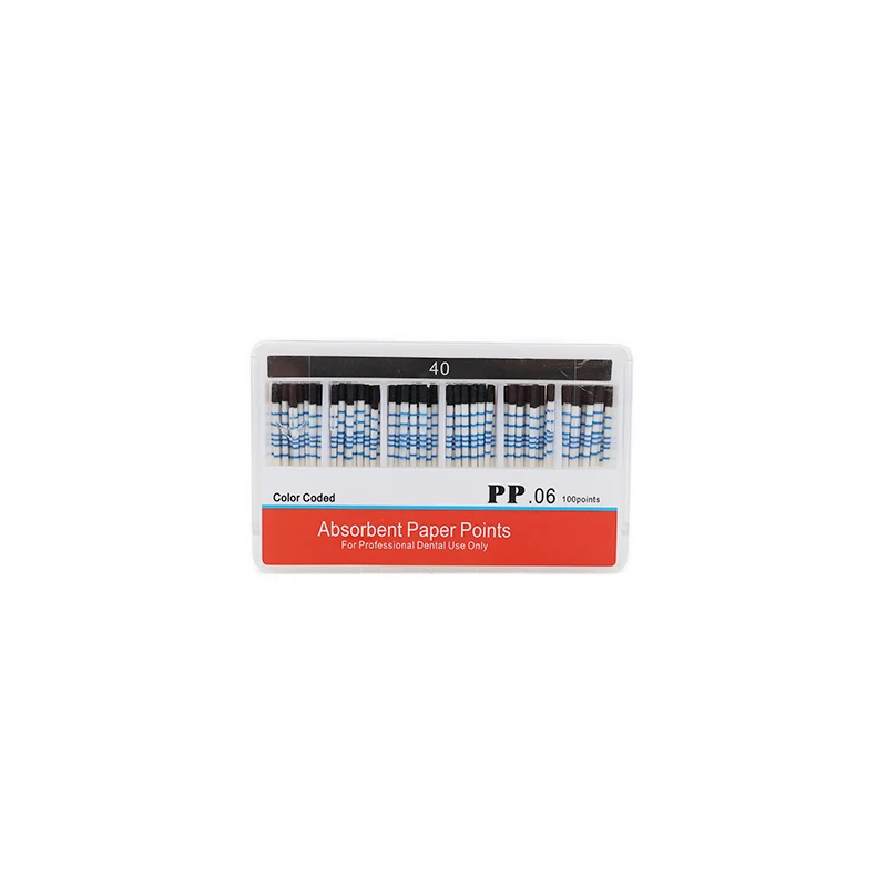 TJDent Dental Absorbent Paper Points With Scale 06 15-40# Root Cancel Endodontics Gutta Percha Cotton Fiber Tips Dentist Tools