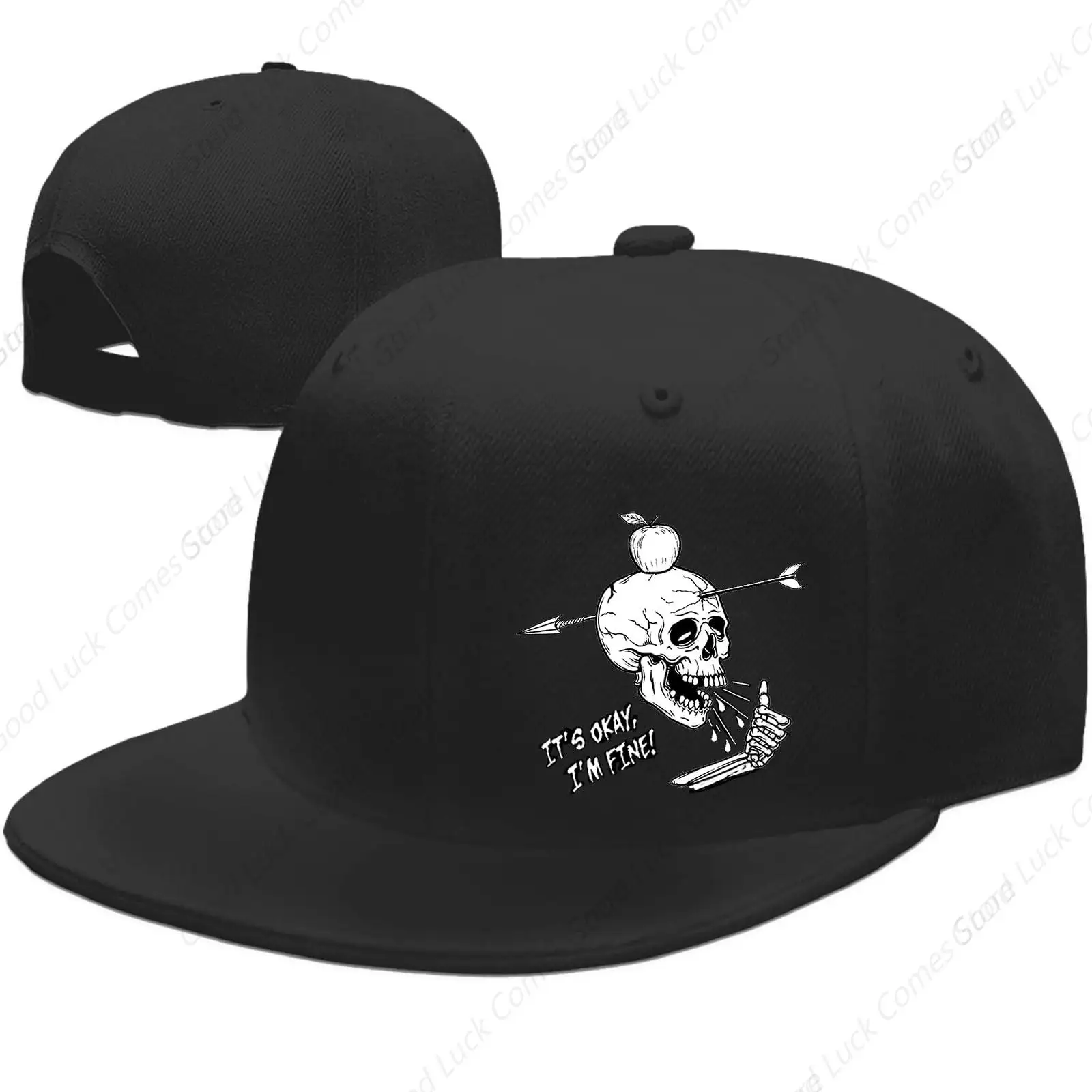 Skull Fingers Fitted Hat Skeleton Baseball Hats Arrow Hip Hop Cool Rock Trucker Caps Adjustable Snap Back Hat Unisex