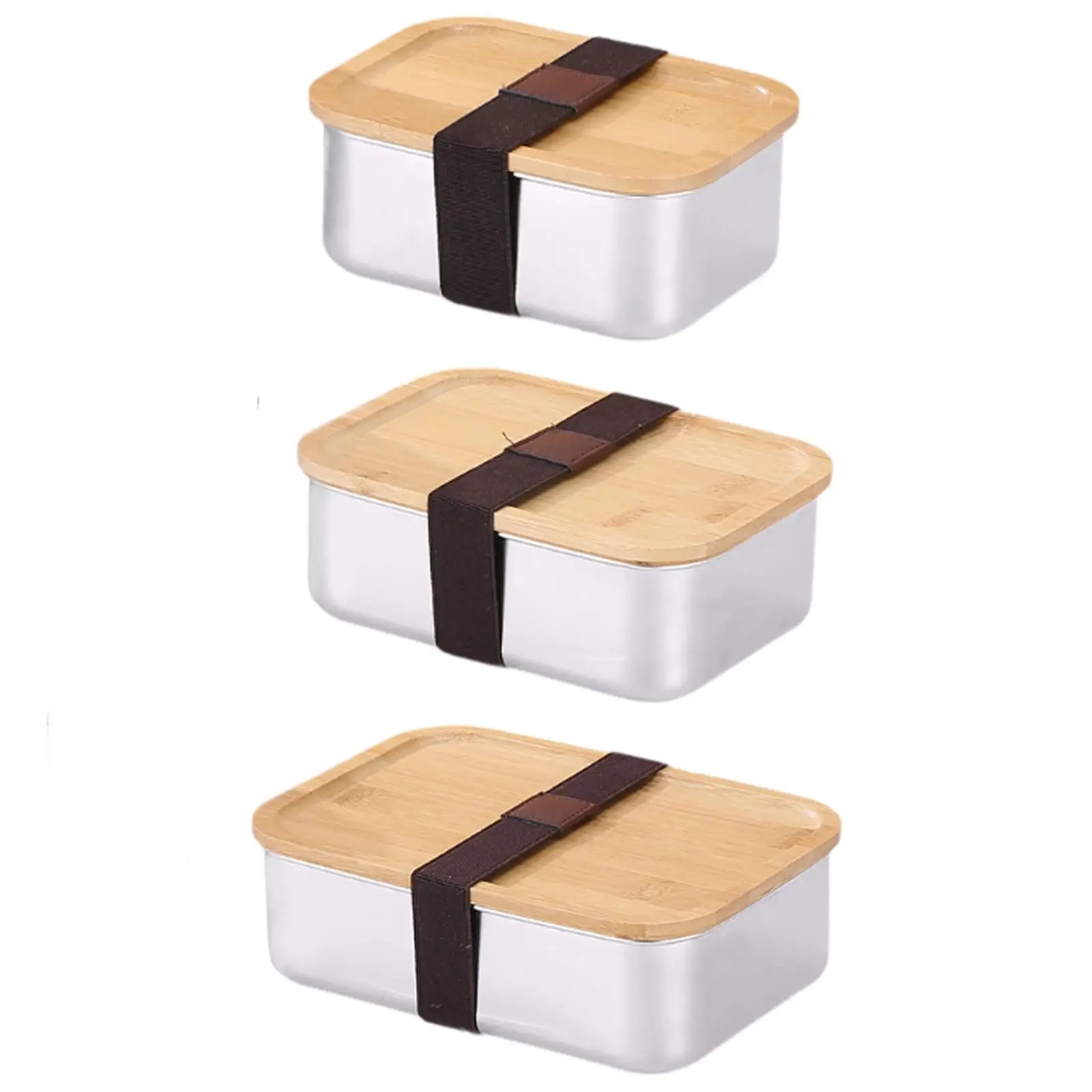 Meal Box Practical Portable with Bamboo Cover for Snack Vegetables Outdoor