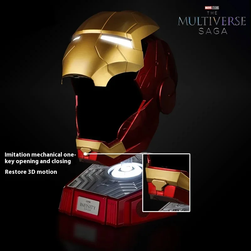 Nueva Marvel 60cm Iron Man 1:1 casco de Cosplay vengadores luz Led Ironman máscara Pvc figura de acción modelo juguete niños adultos regalo de Navidad