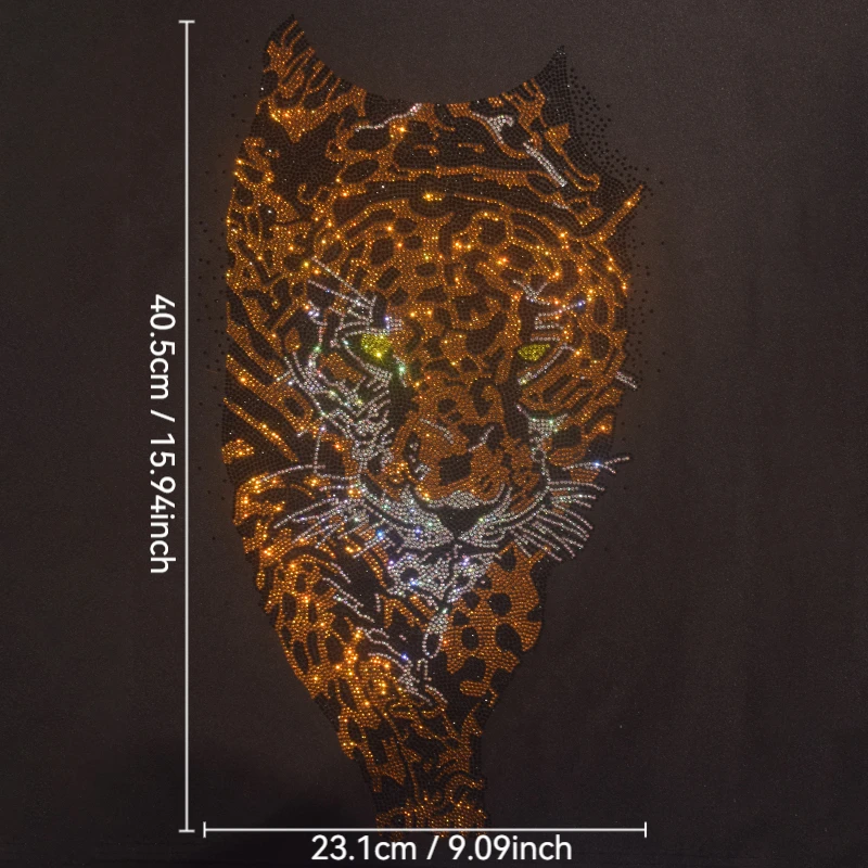 

Гепард Алмазный горный хрусталь с блестками DIY одежда футболка декоративная нашивка аксессуары для одежды