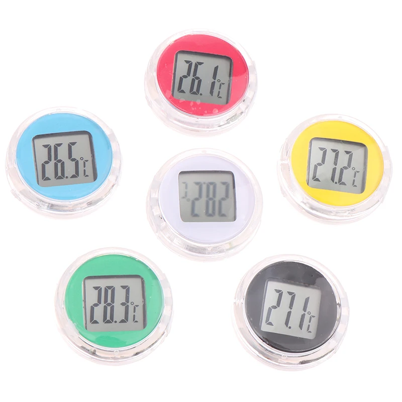 Mini Waterproof Motorcycle Digital Thermometer Temperature Gauge Adhesive Pocket Thermometers For Bikes Dashboards Bathroom