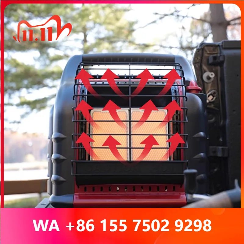 Heater 4000 to 18000 BTU 3 Setting Por LP Heater Unit with Dual Tank Connection for Indoor and Outdoor Use MH18BPRO