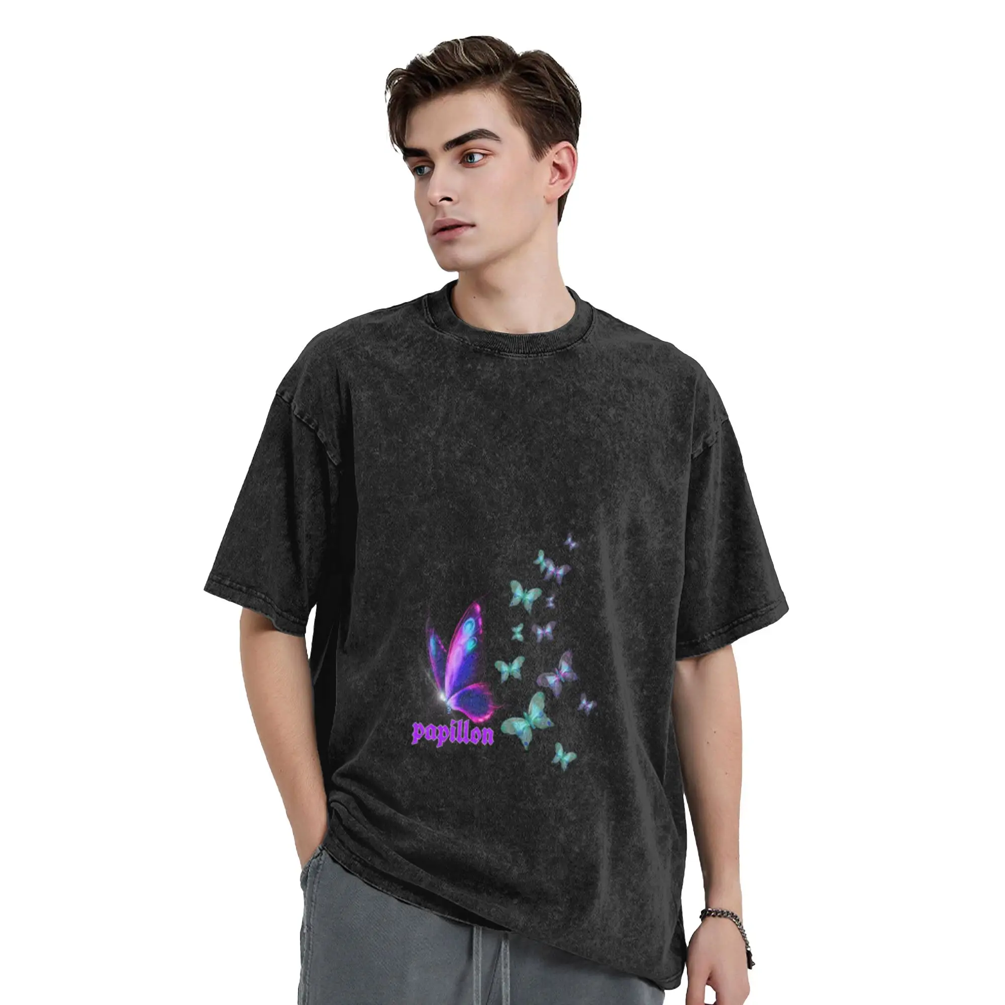 carry you by the wind like a butterfly Classic Stylish A T-Shirt Oversized Short Sleeve Cotton Tees Tops