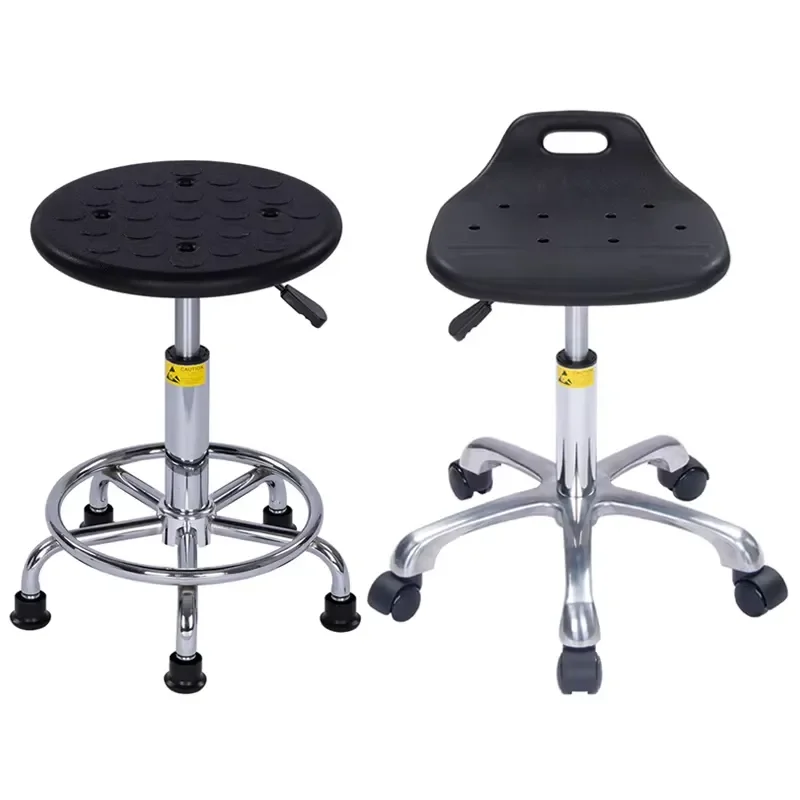 anti-static-laboratory-stool-round-rotating-adjustable-height-no-wheels-for-workshop-production-line-school-clean-room