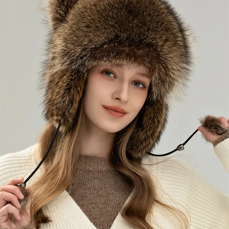 Warm ear family hat Fur Lei Feng for children