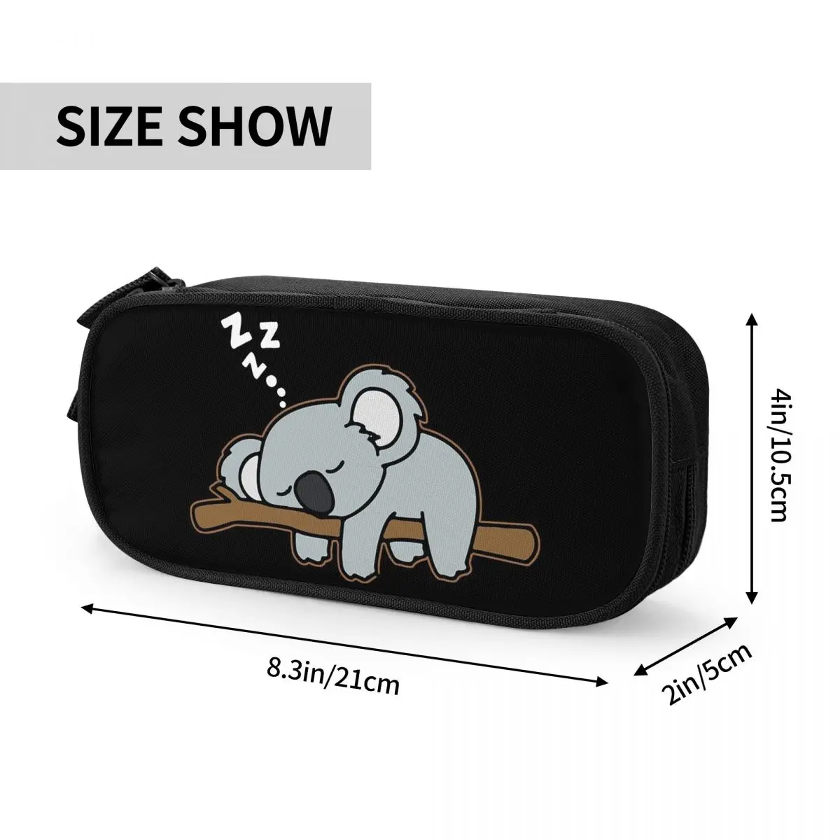 Imagem -06 - Preguiçoso Animal Urso Koala Cochiling Lápis Case Adorável Kawaii Caneta Bolsas Menina Menino Grande Capacidade Material Escolar Presentes Lápis Bolsa