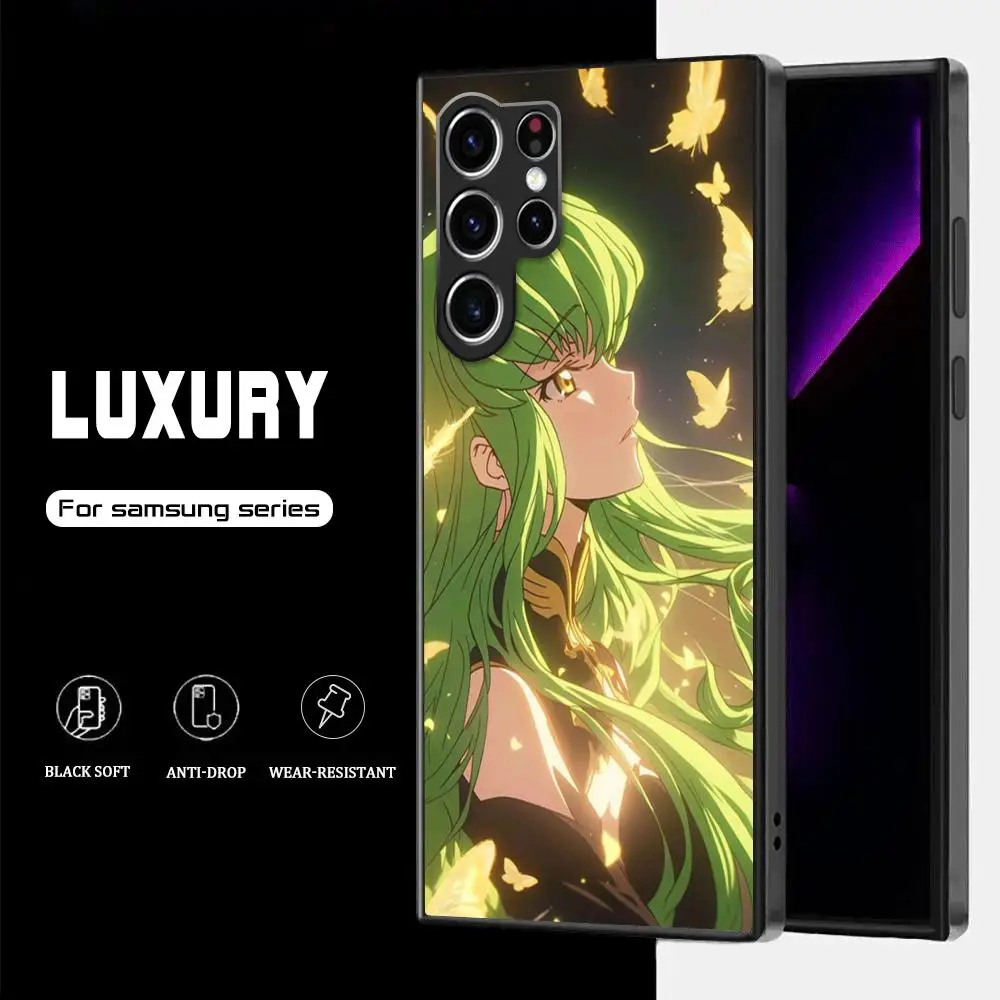 Anime Japanese Code Geass Phone Case For Samsung Galaxy S25 S24 S23 S22 S21 S20 Plus Ultra Note20 Soft Black