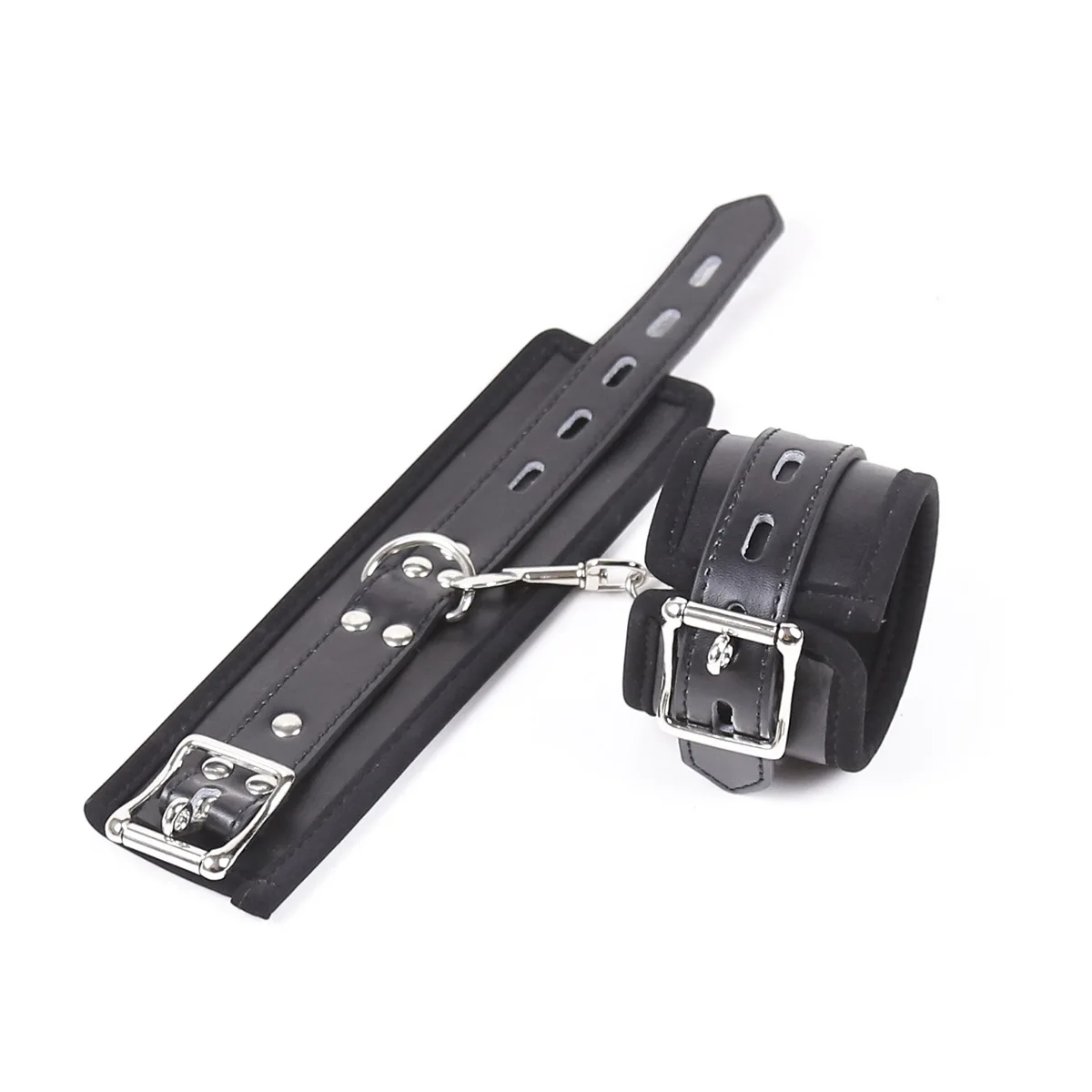 PU skóra miękka mankiety ręczne kostki opaska na nadgarstek zamykana klamra Bondage zamykana szekla seks-zabawka dla mężczyzn kobiety zabawki dla dorosłych